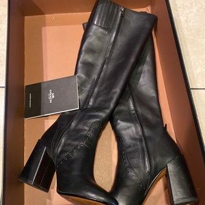 Coach leather boots